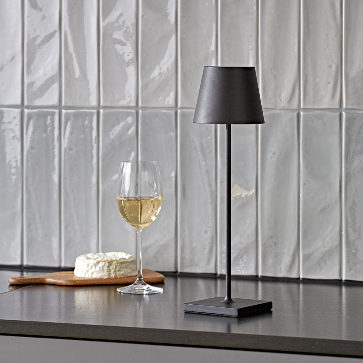 Lot de 2 lampes de table rechargeables - RGBWW - Intensité réglable - Étanche - 38 cm - Noir - Norme néerlandaise