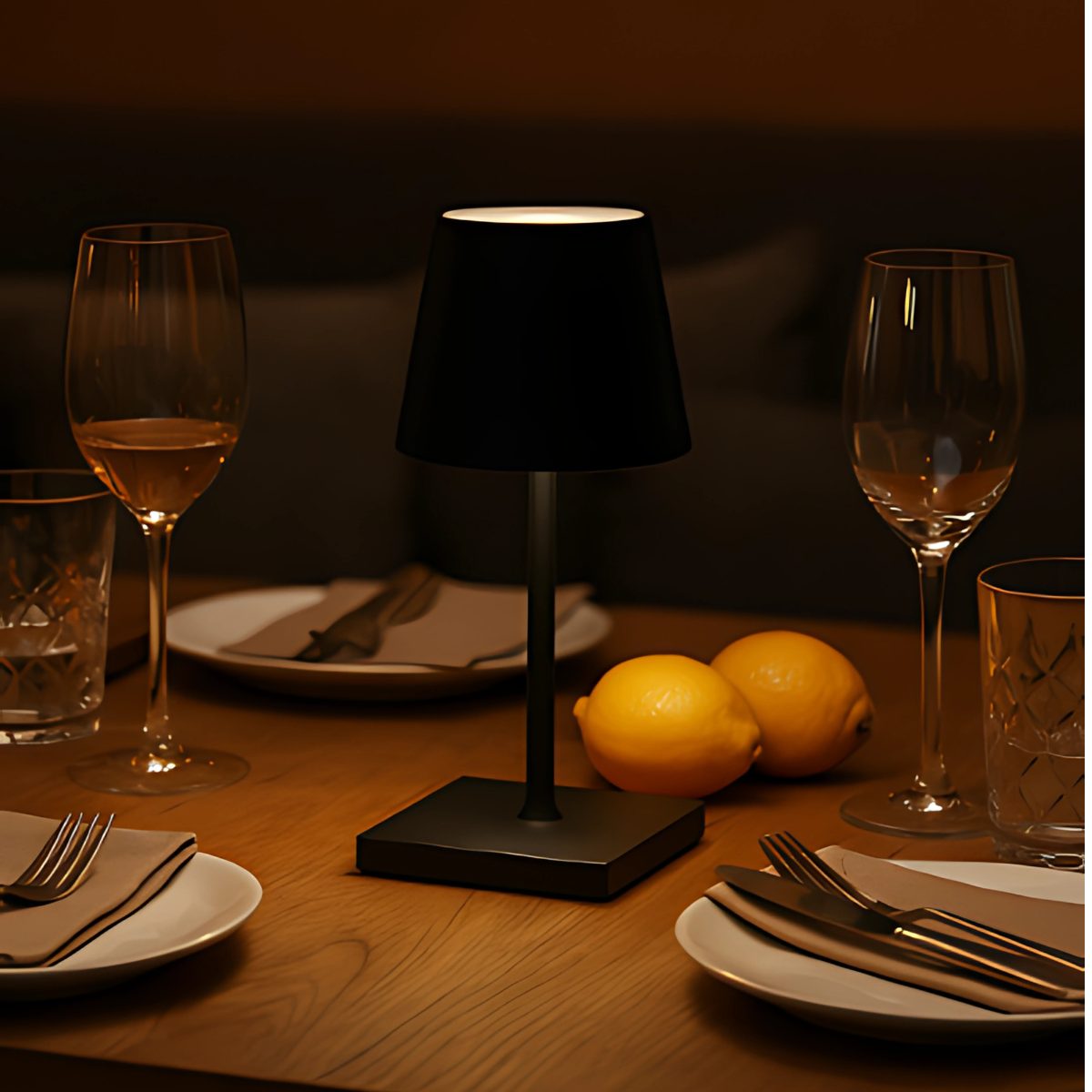 Oplaadbare Tafellamp - Dimbaar - Waterdicht - 26CM - Zwart - Dutch Standard