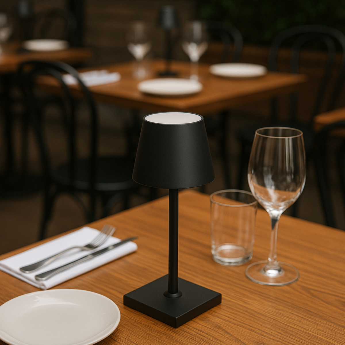 Oplaadbare Tafellamp - Dimbaar - Waterdicht - 26CM - Zwart - Dutch Standard