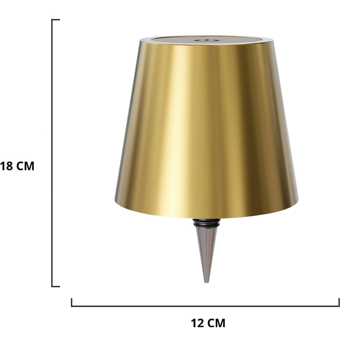 Lot de 2 lampes rechargeables pour bouteilles - Lampe de table à intensité variable - Aluminium - Étanche - Doré - Norme néerlandaise