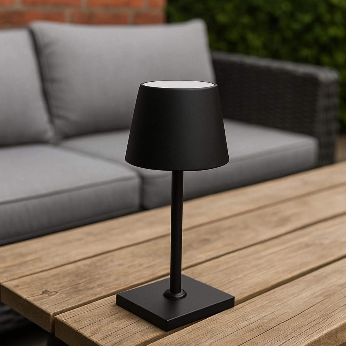 Oplaadbare Tafellamp - Dimbaar - Waterdicht - 26CM - Zwart - Dutch Standard