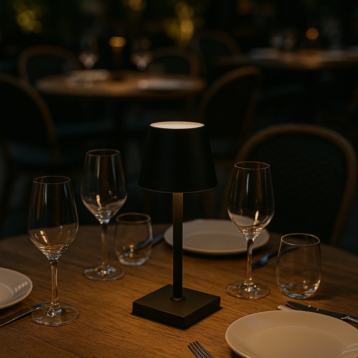 Oplaadbare Tafellamp - Dimbaar - Waterdicht - 26CM - Zwart - Dutch Standard