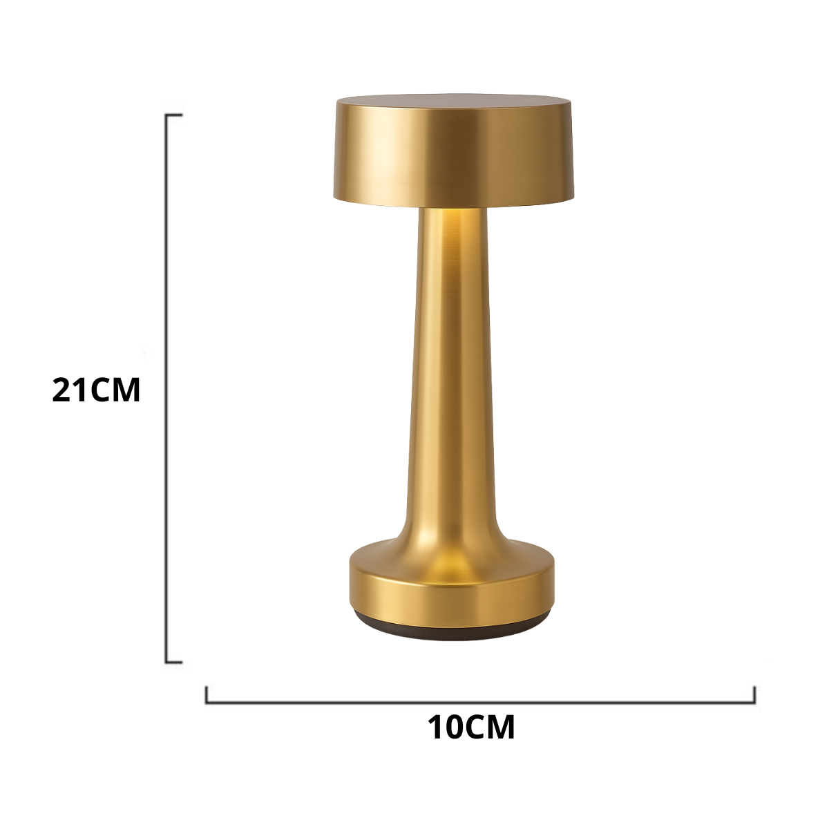 Lot de 2 lampes de table rechargeables, à intensité variable, étanches, 21 cm, dorées, conformes aux normes néerlandaises.
