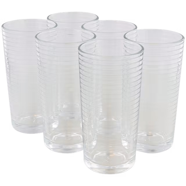 Gerippte Wassergläser 270 ml 6 Stück