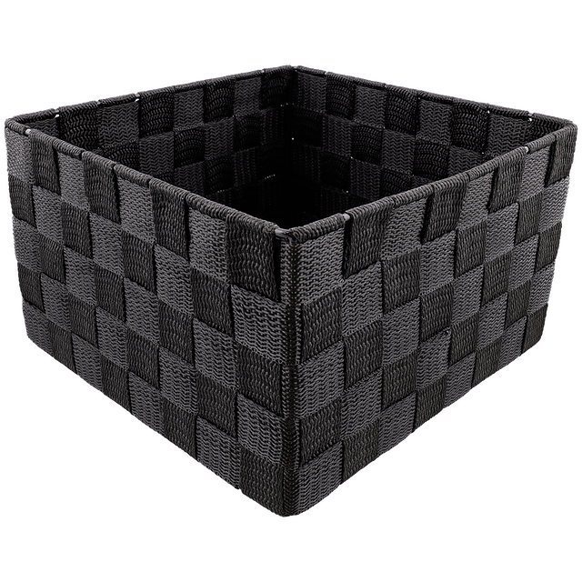 Opbergmand Zwart silk ribbon mandje