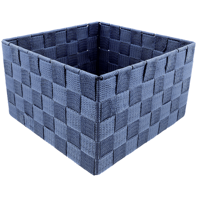 Panier de rangement Panier en ruban de soie bleue