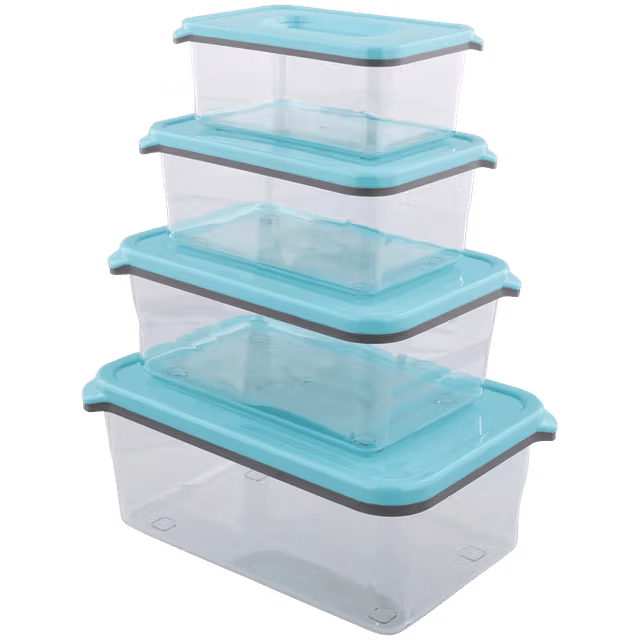 Boîtes de rangement de luxe bleues, lot de 4