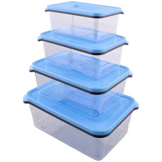 Luxuriöse Aufbewahrungsboxen, dunkelblau, 4-teilig