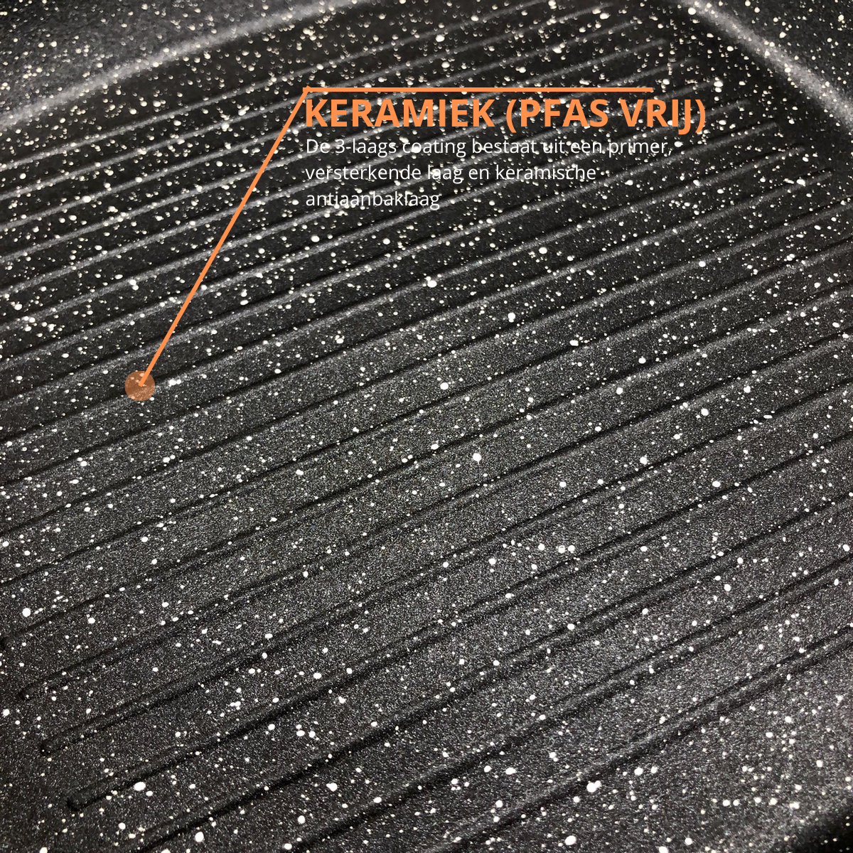 Grillpfanne 24 cm – Antihaftbeschichtung – PFAS-frei