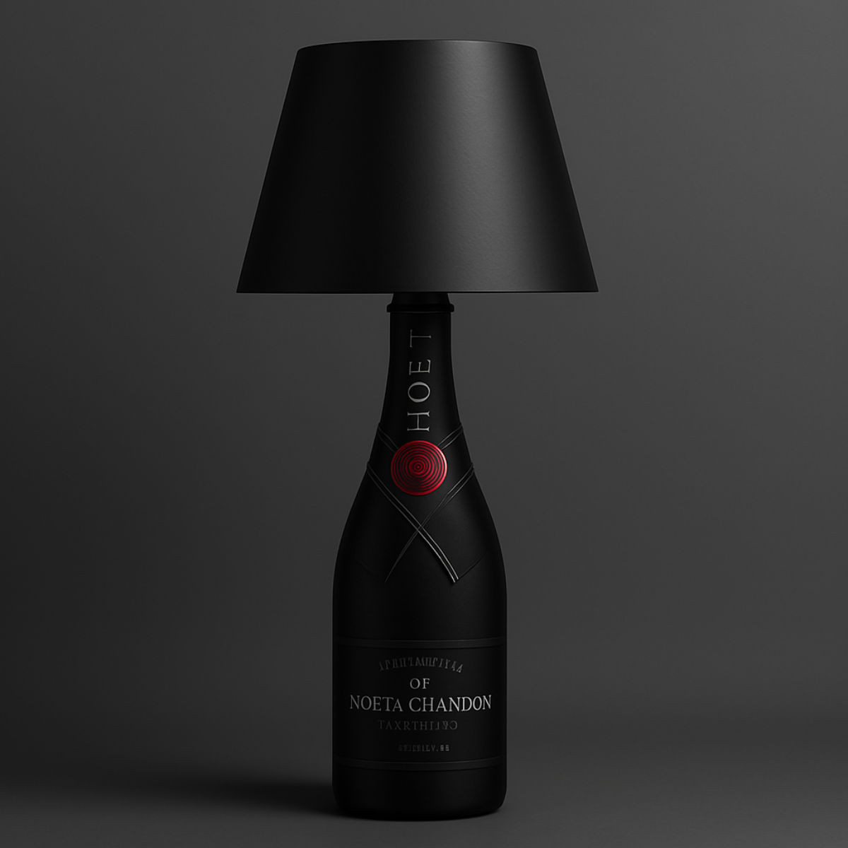 Lampe bouteille rechargeable - Lampe de table à intensité variable - Aluminium - Étanche - Noir - Norme néerlandaise