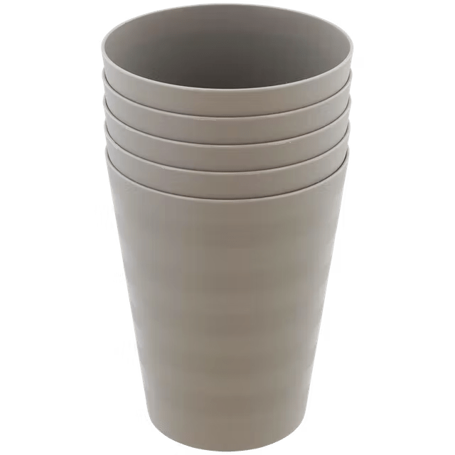 Plastikbecher, braun, 5 Stück
