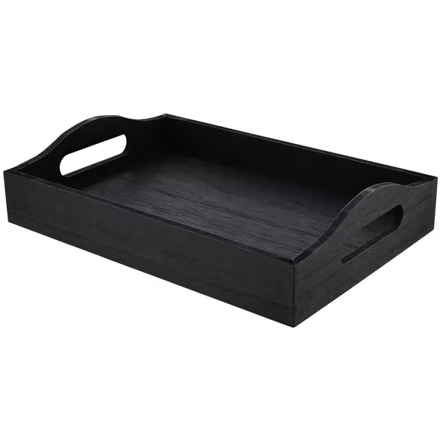 Dienblad Zwart Hout 25 x 17 cm