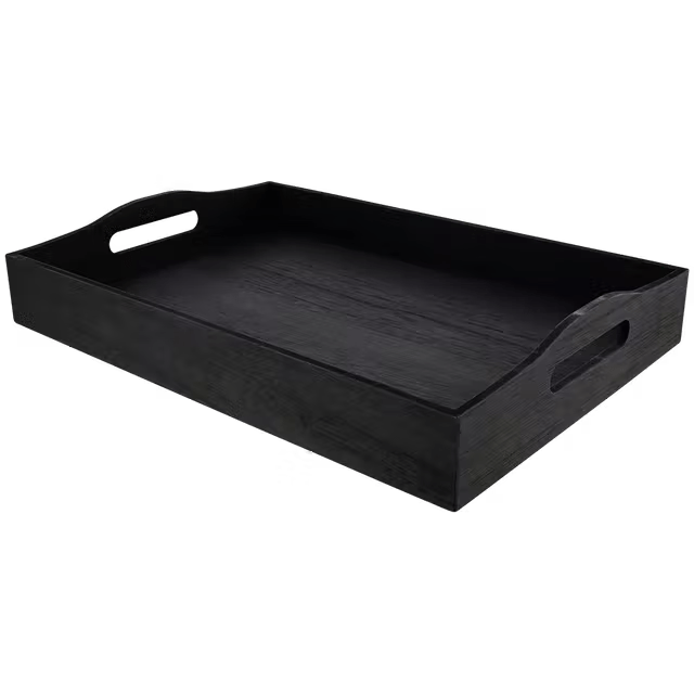 Dienblad Zwart Hout 41 x 28 cm