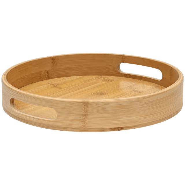 Bambustablett Braun Ø 30 cm