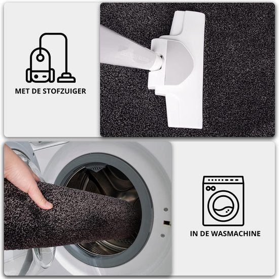 Deurmat Schoonloopmat Droogloopmat voor Binnen 90 x 150 antraciet Anti slip