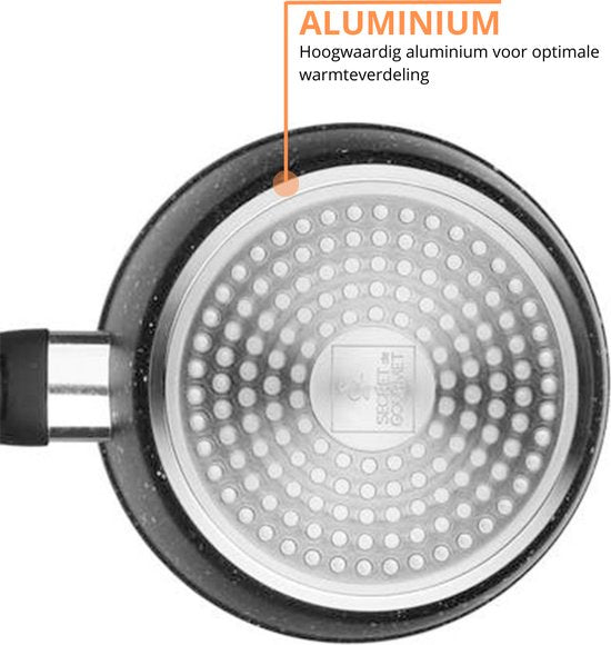 Steelpan Ø 18cm Inductie Anti-Aanbak Alle Warmtebronnen PTFE en PFAS vrij