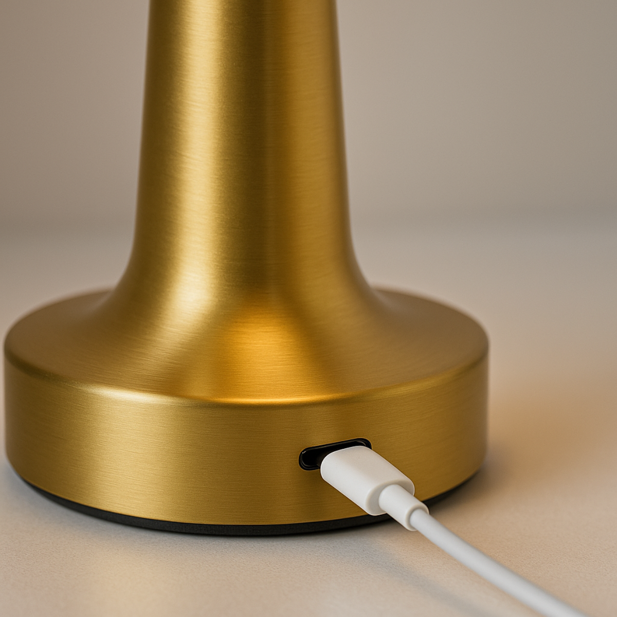 Lot de 2 lampes de table rechargeables, à intensité variable, étanches, 21 cm, dorées, conformes aux normes néerlandaises.