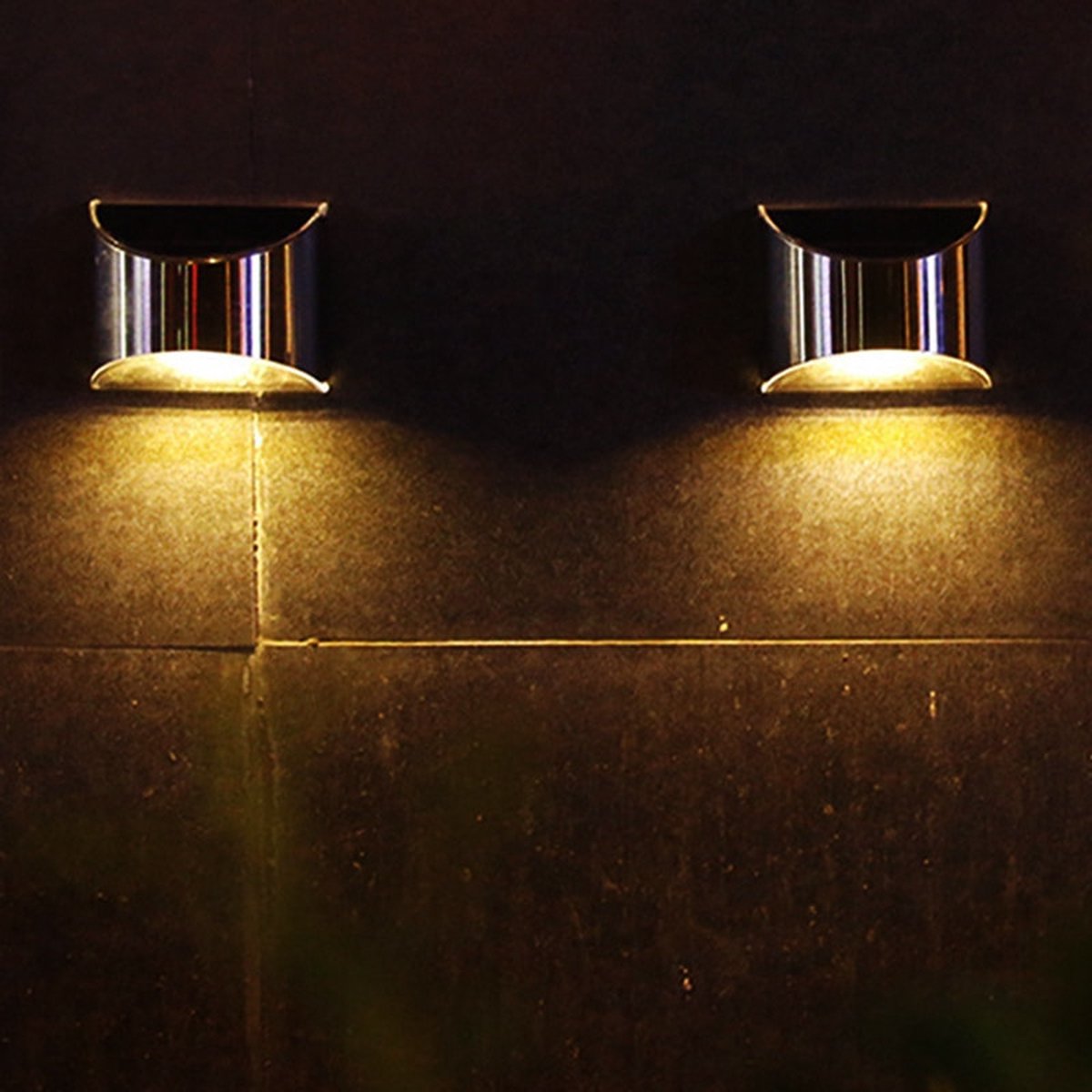 6 Stuks LED Buitenlamp Zonne-Energie RVS Sino