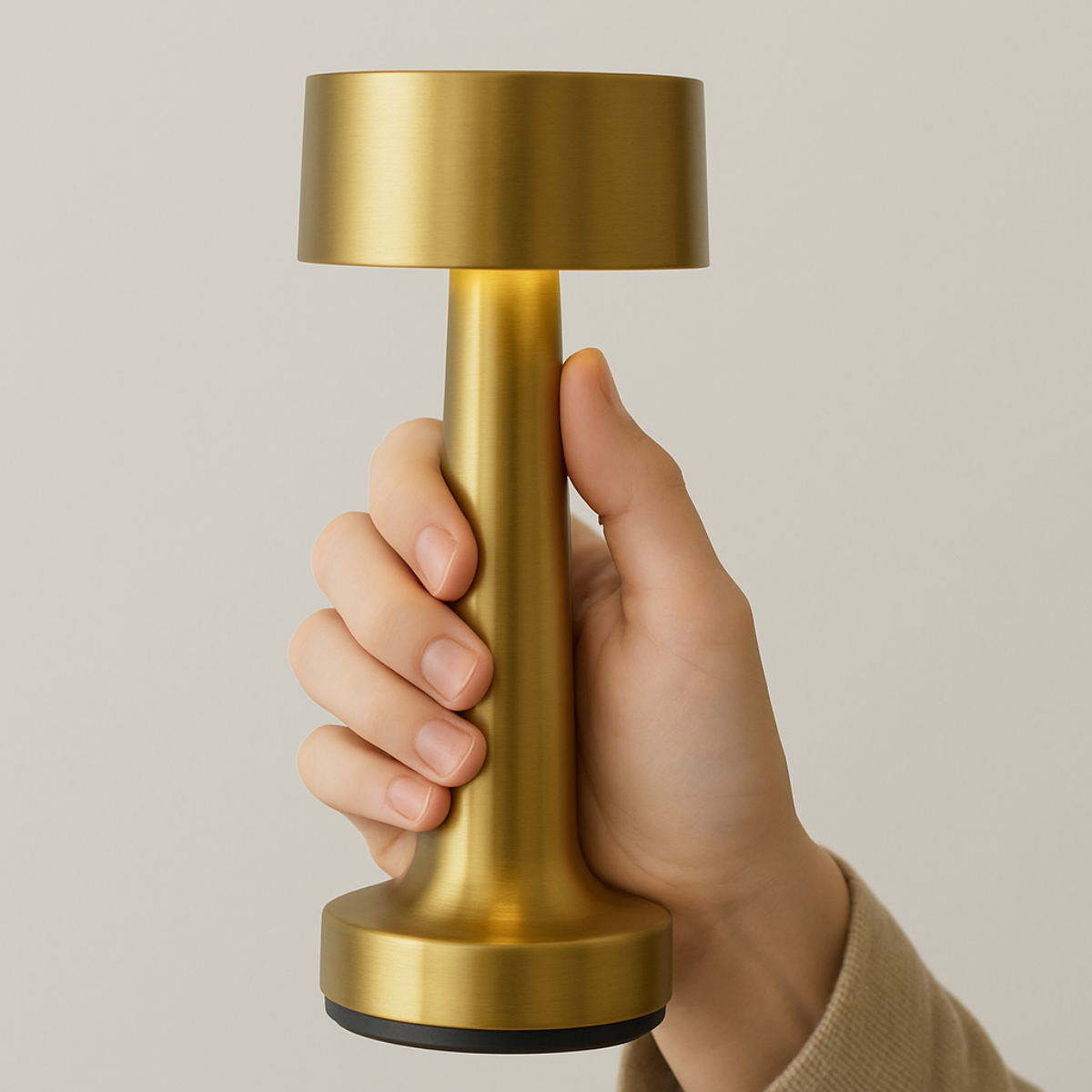 Lot de 2 lampes de table rechargeables, à intensité variable, étanches, 21 cm, dorées, conformes aux normes néerlandaises.