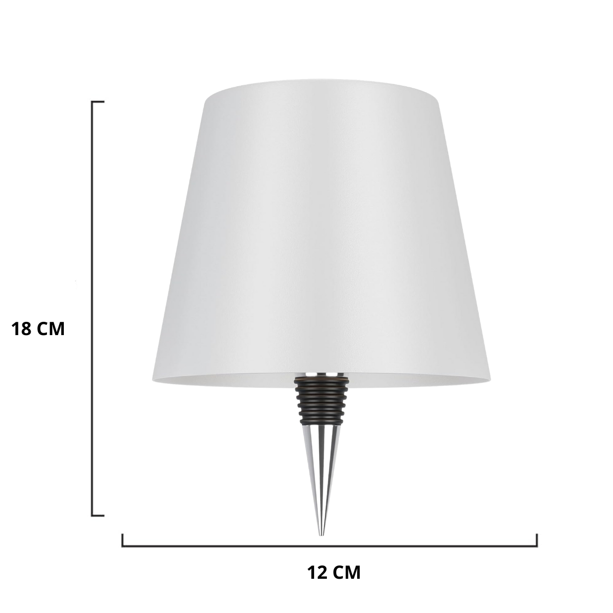 Lot de 2 lampes rechargeables pour bouteilles - Lampe de table à intensité variable - Aluminium - Étanche - Blanc - Norme néerlandaise