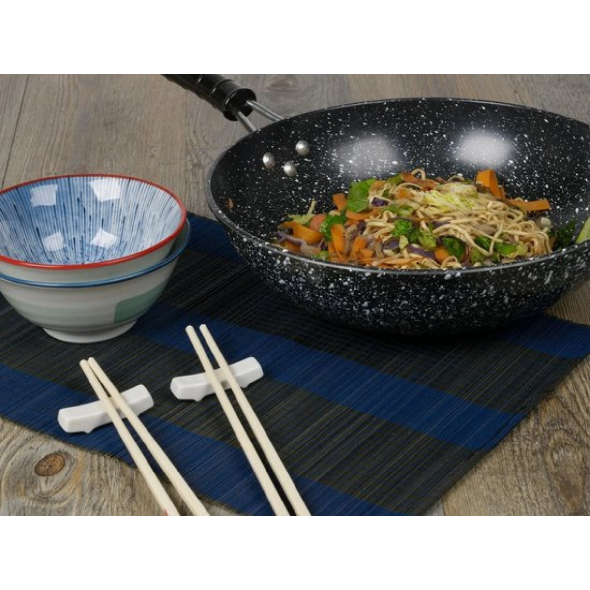 Wokpan Ø 28cm Inductie Anti-Aanbak Alle Warmtebronnen PTFE en PFAS vrij