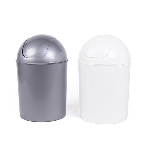 Poubelle ronde de 7 litres avec couvercle
