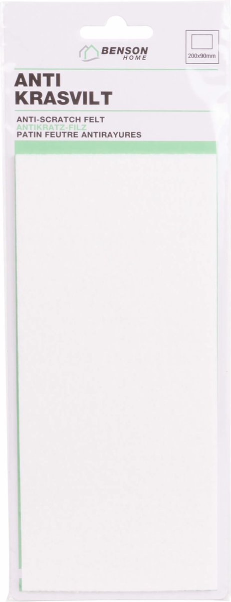 Feutre anti-rayures autocollant blanc 20 x 9 cm