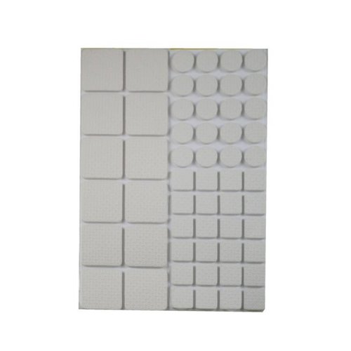 Patins de protection anti-rayures pour meubles, en caoutchouc blanc, tailles variées, 56 pièces