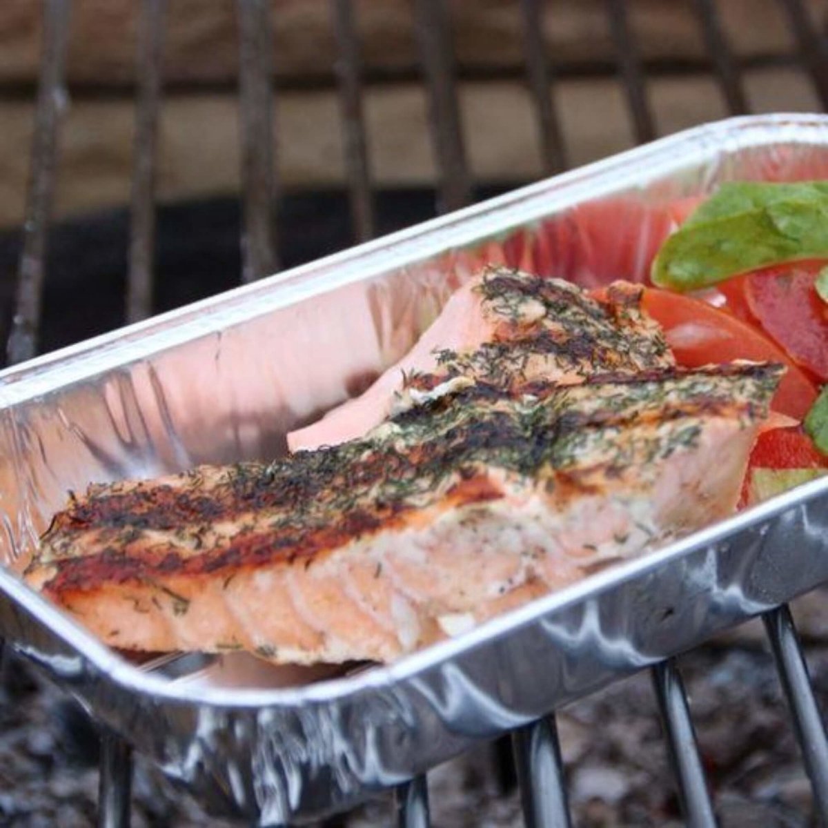 BBQ Grillschalen Aluminium 25 x 14 x 5,5 cm 5 Stuks