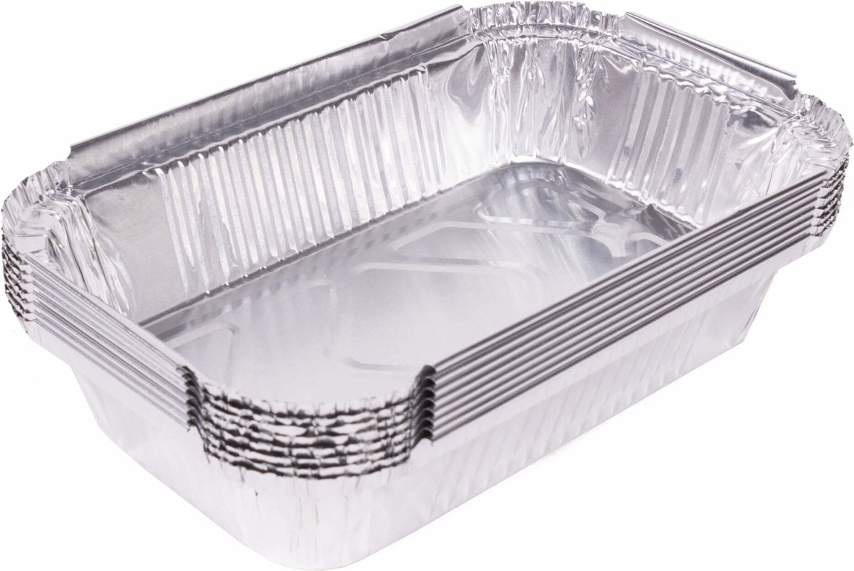 Plaques de cuisson pour barbecue en aluminium 17 x 10,5 x 4 cm, lot de 8