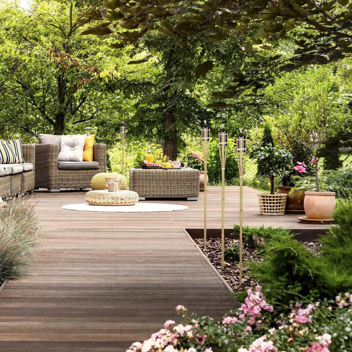 Bamboe tuinfakkels set 10 stuks 120cm