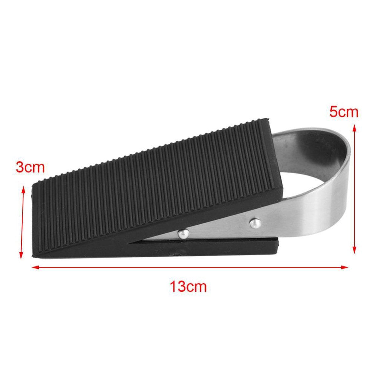 Deurstopper RVS Zwart Deurklem Deurvastzetter Deurbuffer Rubber