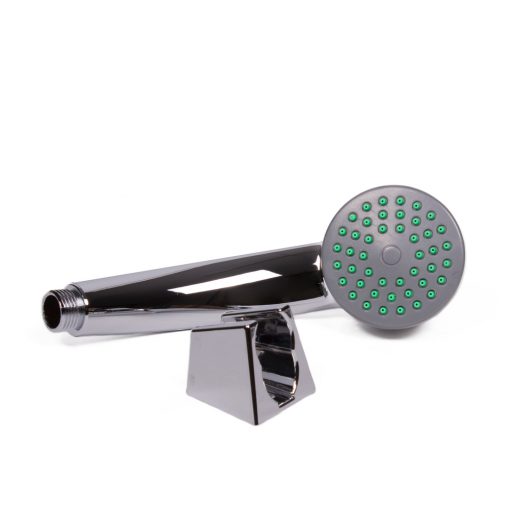 Pommeau de douche chromé avec fixation murale