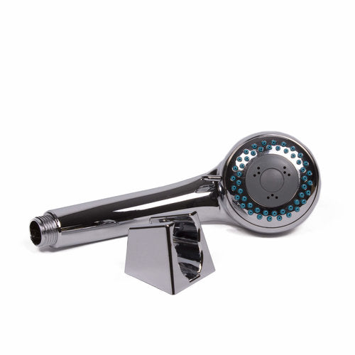 Pommeau de douche chromé avec support 3 positions