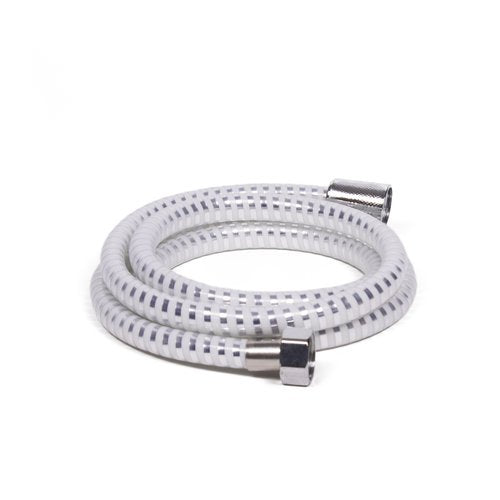 Flexible de douche chromé blanc 150 cm