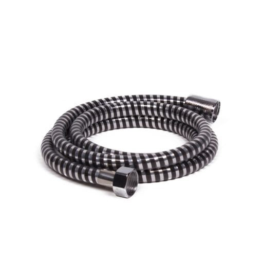 Flexible de douche chromé noir 150 cm