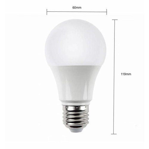 E27 LED Lamp Met Dag- Nachtsensor 9 Watt A60 2700K