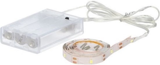 Bande LED flexible de 3 mètres, blanc chaud, fonctionne sur piles