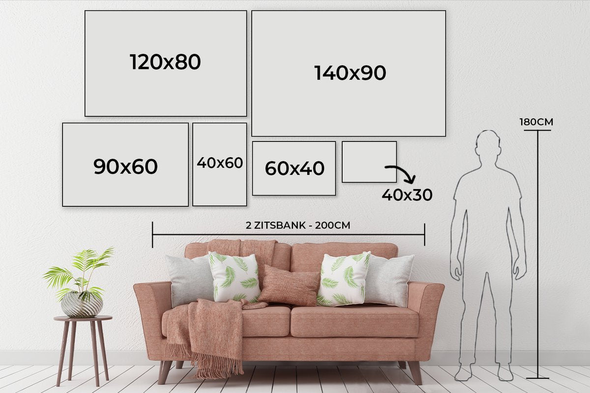 Schwarzer Bilderrahmen, 70 x 50 cm