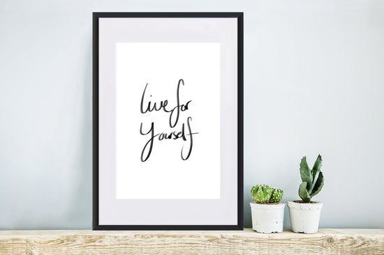 Schwarzer Bilderrahmen, 70 x 50 cm