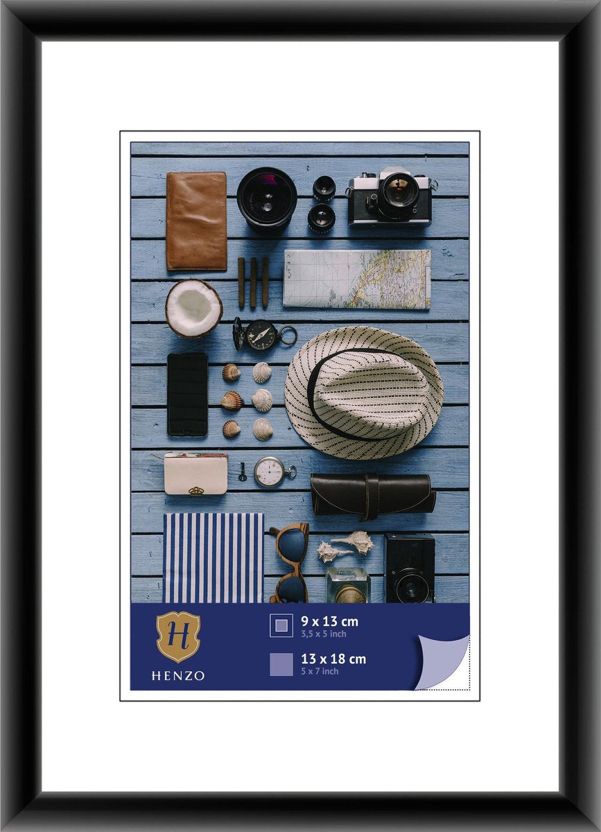 Schwarzer Bilderrahmen, 13 x 18 cm