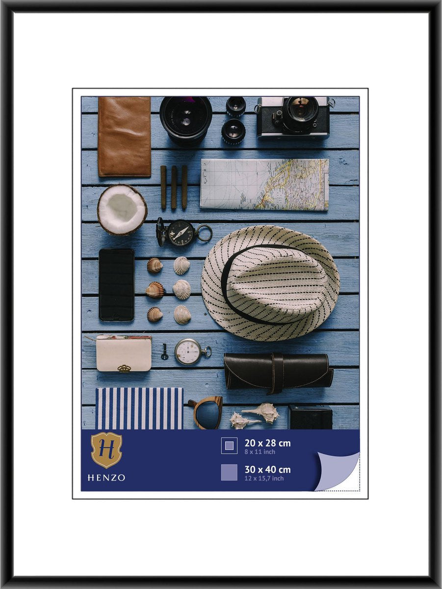 Schwarzer Bilderrahmen, 30 x 40 cm