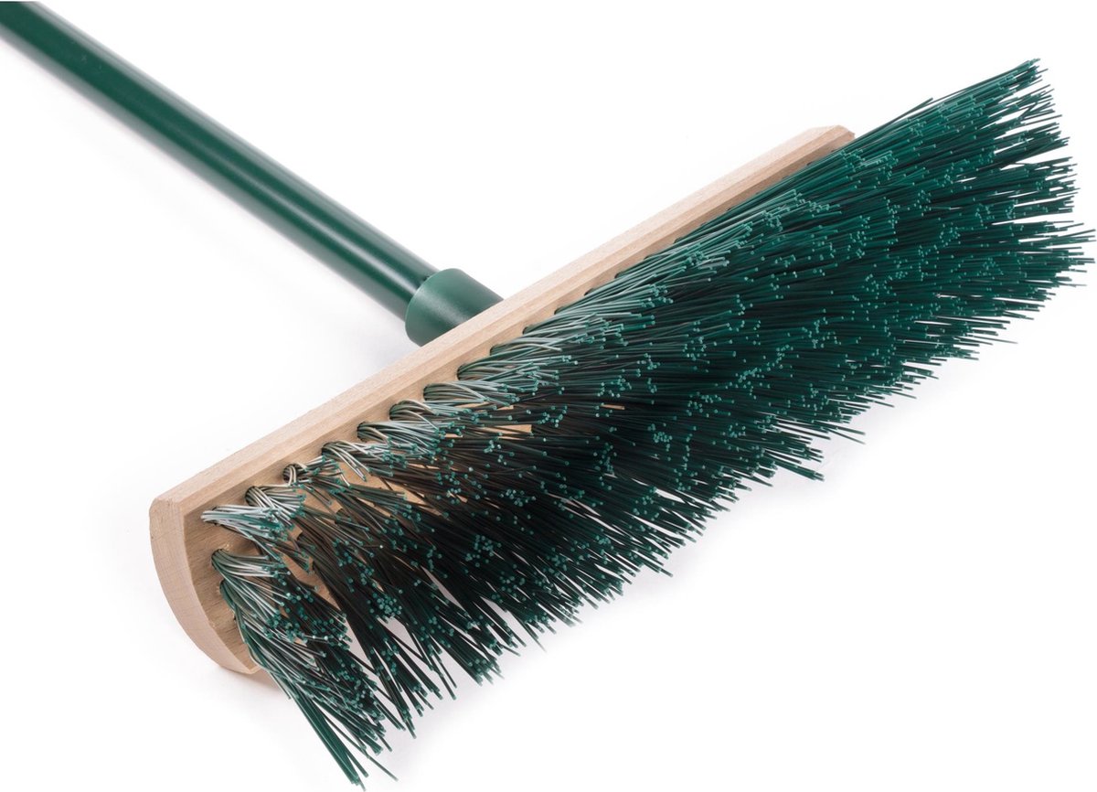 Balai de rue vert avec manche détachable