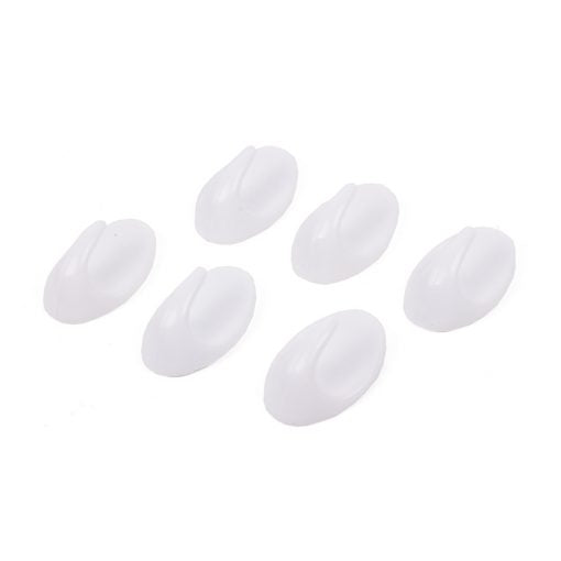 Crochets porte-serviettes ovales blancs, lot de 6
