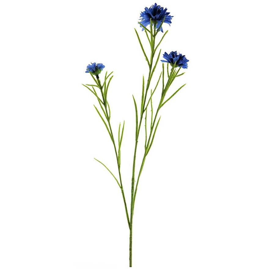 Branche de bleuet artificielle bleue 65 cm