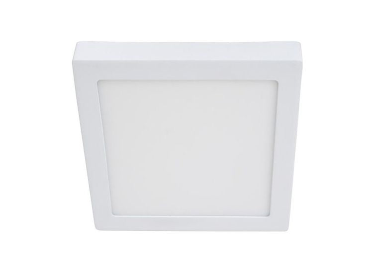 Plafonnier LED carré blanc 1200 lumens 3500K 22 x 22 cm
