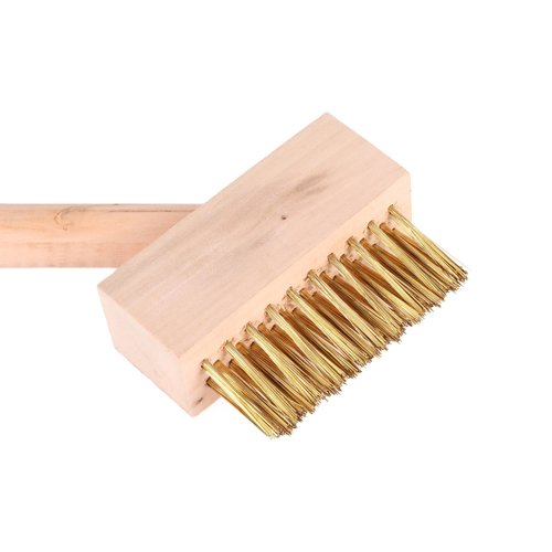 Brosse à désherber avec manche - laiton - 120 cm