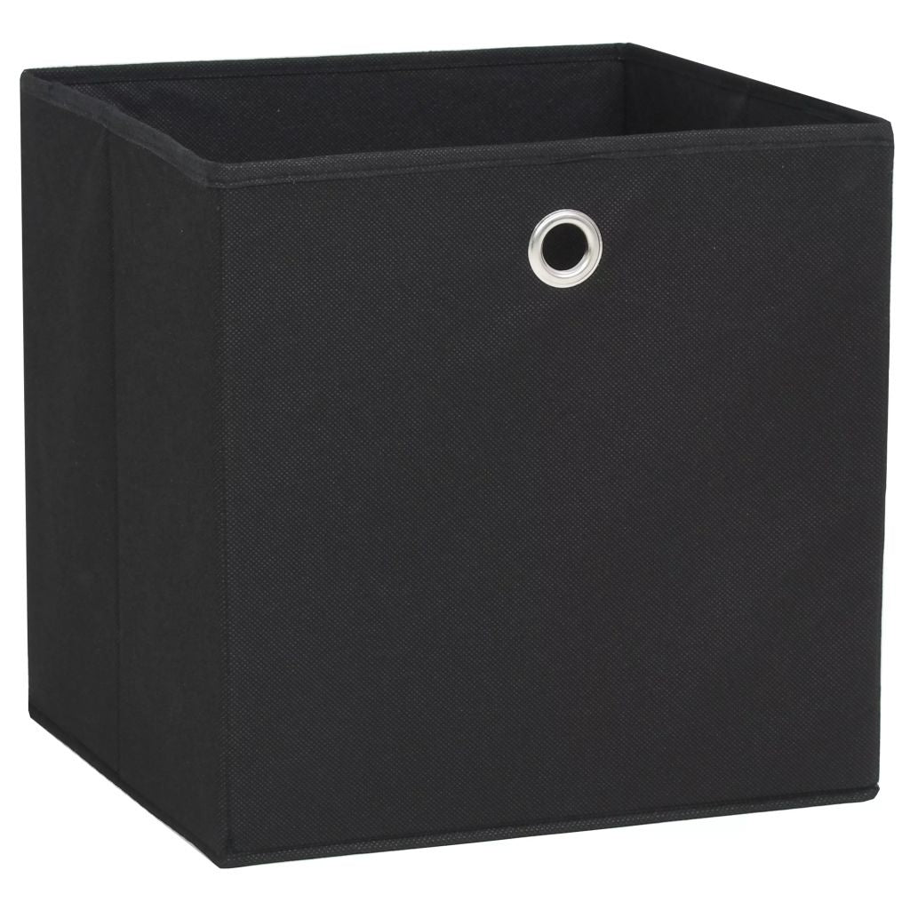 Boîte de rangement en tissu noir