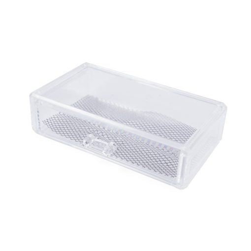Boîte à bijoux de rangement à 1 tiroir transparente