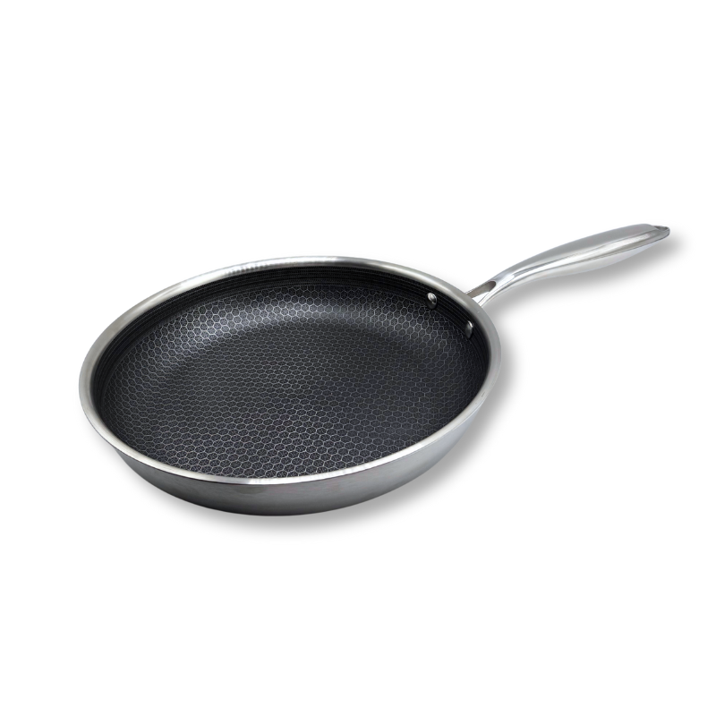 Koekenpan 28cm - RVS Antiaanbak - PFAS vrij - Keramisch - Daimond